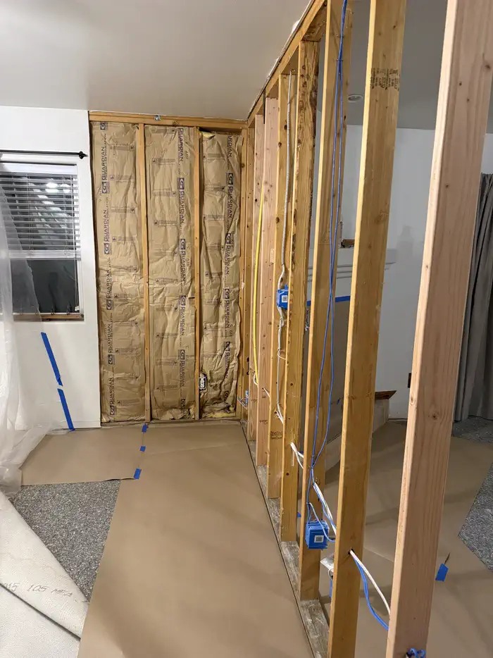 Interior remodel, framing stage
