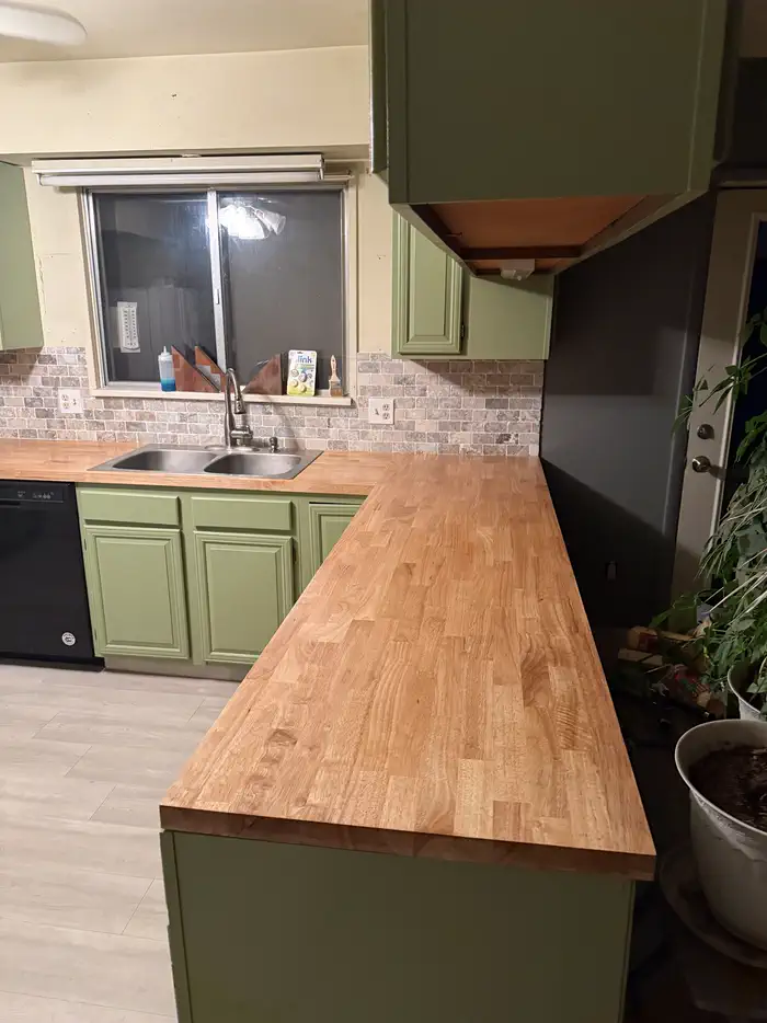Kitchen refresh: cabinets and butcher block